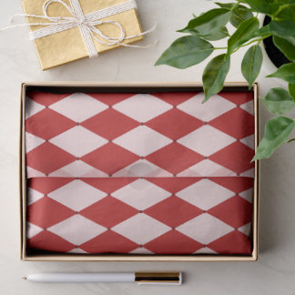 Rood & Roze Argyle Feestelijke Moderne Kerst Tissuepapier