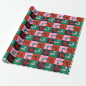 Rood Roze Aubergine Groen Cadeaupapier (Uitgerold)