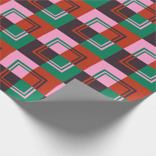 Rood Roze Aubergine Groen Cadeaupapier