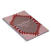 Rood roze batik Notitieboek (Rechterzijde)