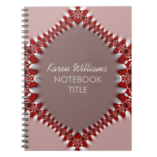 Rood roze batik Notitieboek (Voorkant)