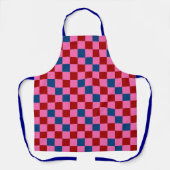 Rood Roze Blauw Geruit Patroonontwerp  Schort (Voorkant)