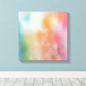 Rood Roze Blauw Paars Groen Geel Modern Trendy Canvas Afdruk (Insitu (Houten vloer))