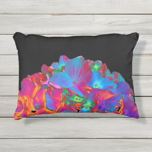 Rood roze blauw paarse bloemig kleurrijk bloemig buitenkussen