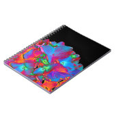 Rood roze blauw paarse bloemig kleurrijk bloemig notitieboek (Linkerzijde)