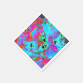 Rood roze blauw paarse bloemig kleurrijk bloemig servet (Hoek)