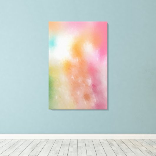 Rood Roze Blauw Paarse Groen Geel Kleurrijke Trend Canvas Afdruk (Insitu (Houten vloer))