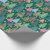 Rood roze blauwe roze roze roze roodroze roodroze  cadeaupapier (Hoek)