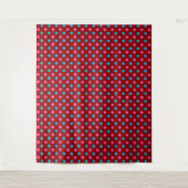 Rood Roze Blauwe Stippenpatroon Wandkleed (Voorkant)