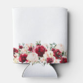 Rood Roze Bloemen 19e Verjaardag gepersonaliseerd Blikjeskoeler (Achterkant)