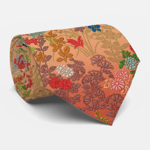 ROOD ROZE BLOEMEN, BLADEREN ANTIEK JAPANSE BLOEMEN STROPDAS