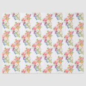 Rood Roze Bloemen Tissuepapier (Voorkant)