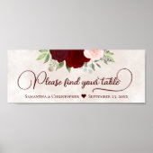 Rood & Roze Bloemen Vind uw Tafelkop Poster (Voorkant)