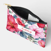 Rood Roze Bloemen Waterverf Elegant Etui (Open)