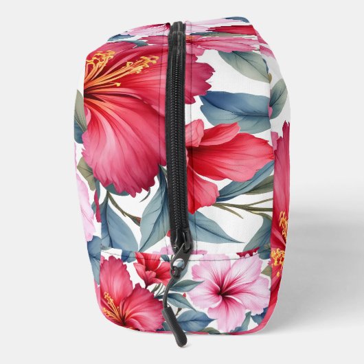 Rood Roze Bloemen Waterverf Elegant Toilettasje (Rechts)