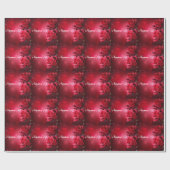 Rood roze bloemkjespapier cadeaupapier (Vlak)