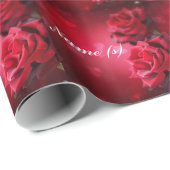 Rood roze bloemkjespapier cadeaupapier (Rol Hoek)