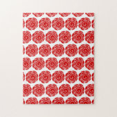 Rood roze bloemvezel legpuzzel (Verticaal)