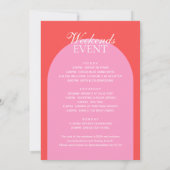 Rood Roze Boog Meisjes Weekend Bachelorette Party Kaart (Achterkant)