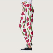  Rood Roze Botanische Rozen Leggings (Links)