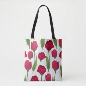  Rood Roze Botanische Rozen Tote Bag (Voorkant)