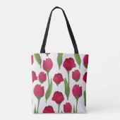 Rood Roze Botanische Rozen Tote Bag (Achterkant)