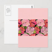 rood-roze briefkaart (Voorkant / Achterkant)