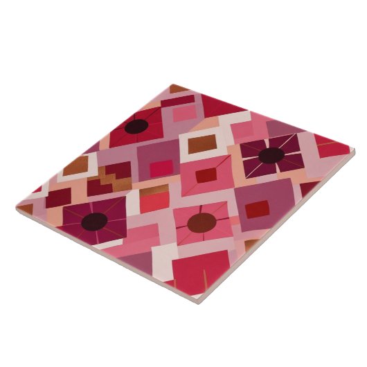 Rood Roze Brons Tegeltje (Zijkant)