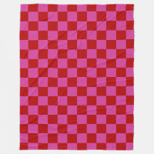 Rood + Roze Check Checkerboard Patroon