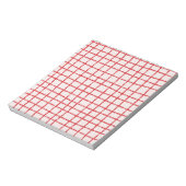 Rood Roze Check Patroon Stijlvol en functioneel Notitieblok (Linkerzijde)