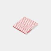 Rood Roze Check Patroon Vet en Stijlvol Post-it® Notes (Schuin)
