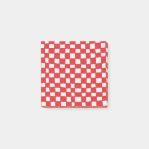 Rood Roze Checkerboard vet geruit patroon Post-it® Notes