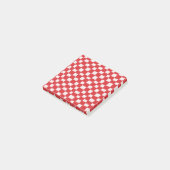 Rood Roze Checkerboard vet geruit patroon Post-it® Notes (Schuin)