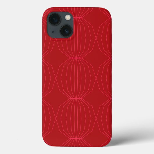 Rood, roze, cool, uniek, trendy, decoratieve kunst Case-Mate iPhone case (Achterkant)