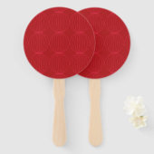 Rood, roze, cool, uniek, trendy, decoratieve kunst handwaaier (Voorkant en achterkant)