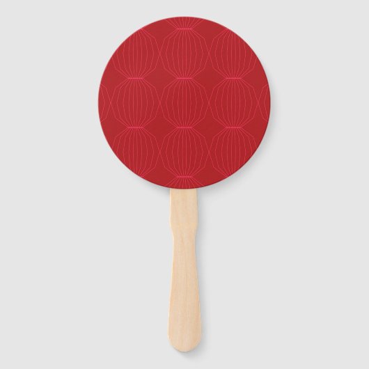 Rood, roze, cool, uniek, trendy, decoratieve kunst handwaaier (Voorkant)