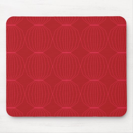 Rood, roze, cool, uniek, trendy, decoratieve kunst muismat (Voorkant)