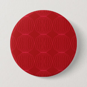 Rood, roze, cool, uniek, trendy, decoratieve kunst ronde button 7,6 cm