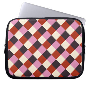 Rood roze eierplant Ivory Retro Plays Laptop Sleeve