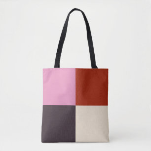 Rood-roze eierplant tote bag