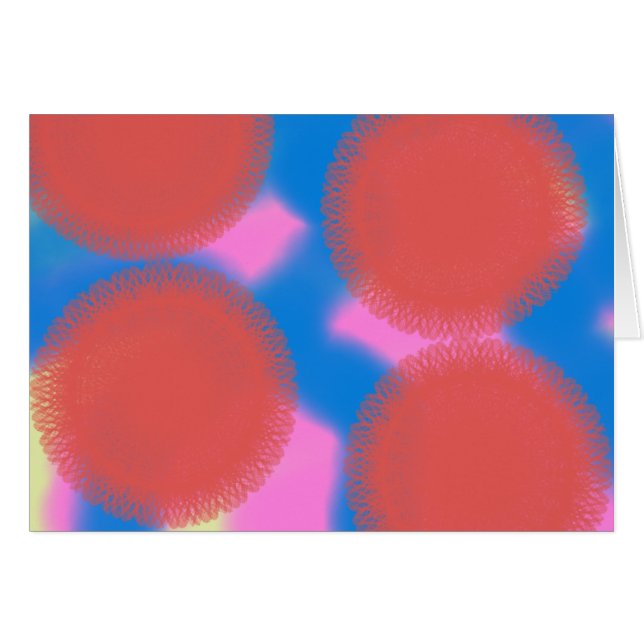 rood roze en blauw 56789 abstracte kunst (Voorkant Horizontaal)