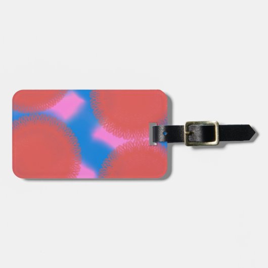 rood roze en blauw 56789 abstracte kunst bagagelabel (Voorkant horizontaal)