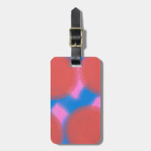 rood roze en blauw 56789 abstracte kunst bagagelabel (Voorkant verticaal)