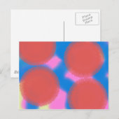 rood roze en blauw 56789 abstracte kunst briefkaart (Voorkant / Achterkant)