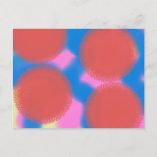 rood roze en blauw 56789 abstracte kunst briefkaart