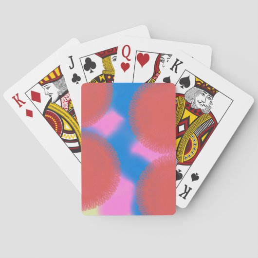 rood roze en blauw 56789 abstracte kunst pokerkaarten (Achterkant)