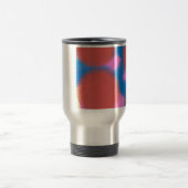 rood roze en blauw 56789 abstracte kunst reisbeker (Center)
