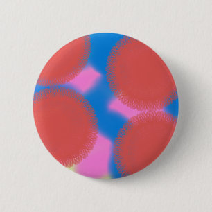 rood roze en blauw 56789 abstracte kunst ronde button 5,7 cm