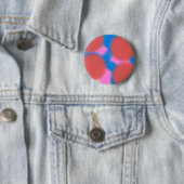 rood roze en blauw 56789 abstracte kunst ronde button 5,7 cm (In situ)
