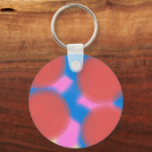 rood roze en blauw 56789 abstracte kunst sleutelhanger (Voorkant)
